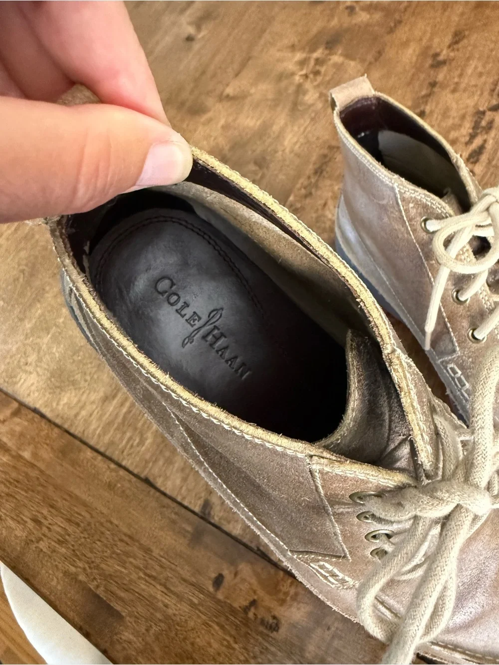 Men's Cole Haan Tan Suede Chukka Boots  - Lace-Up Casual